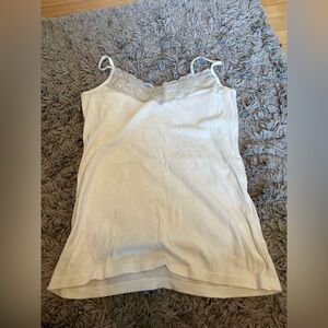 White Lace Trim Tank Top women’s Maurice’s